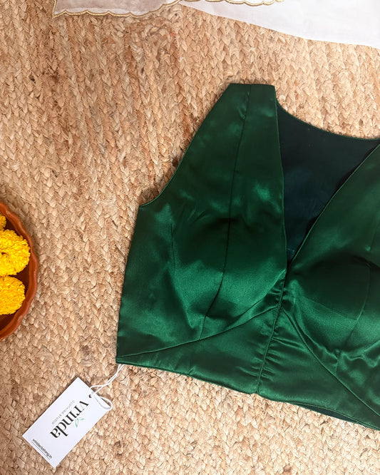 Satin Emerald Blouse