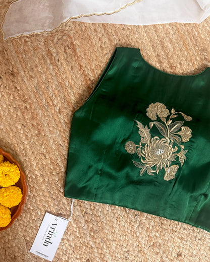 Satin Emerald Blouse