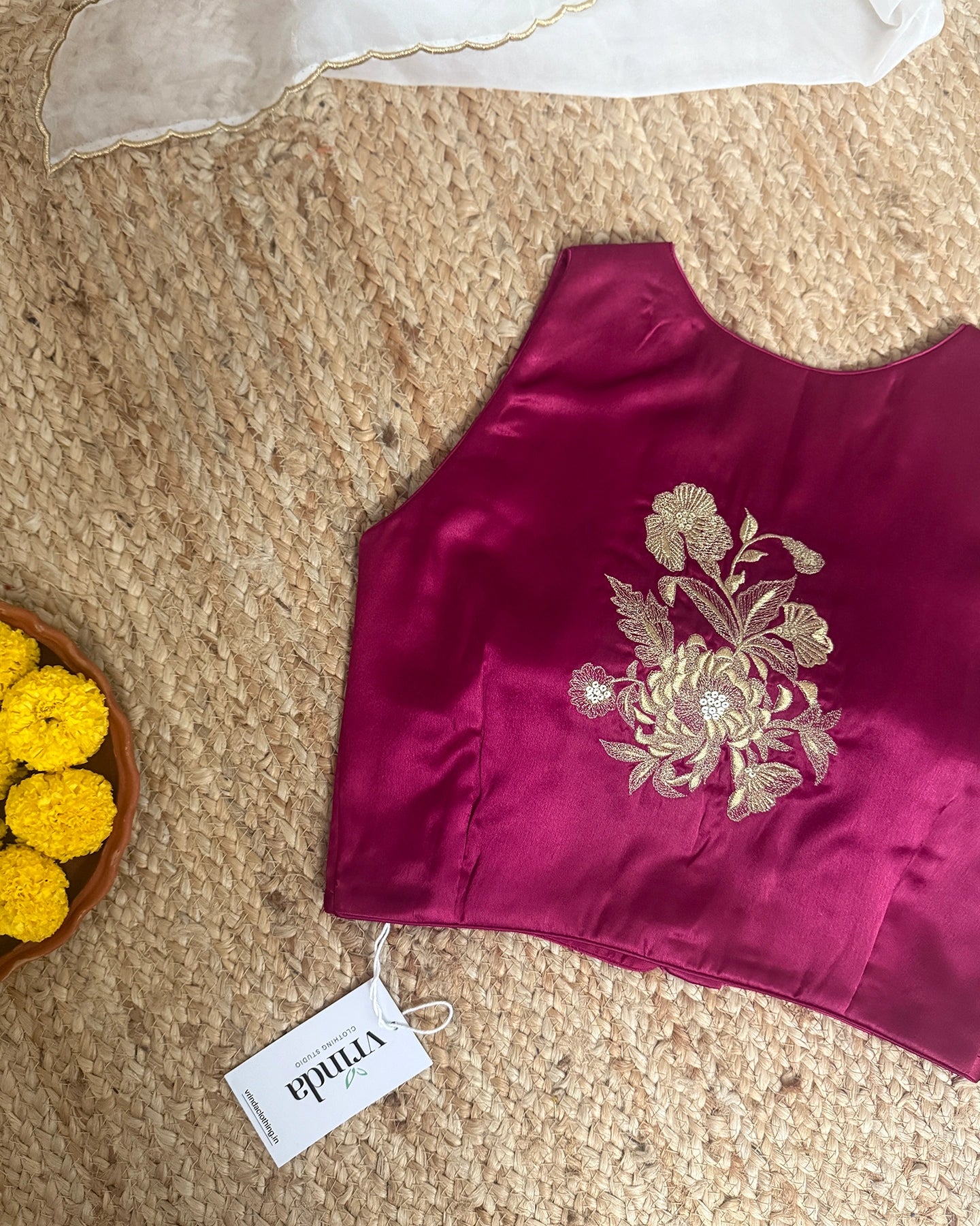 Satin Ruby Blouse
