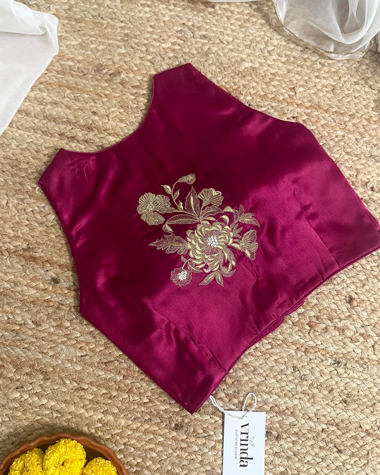 Satin Ruby Blouse