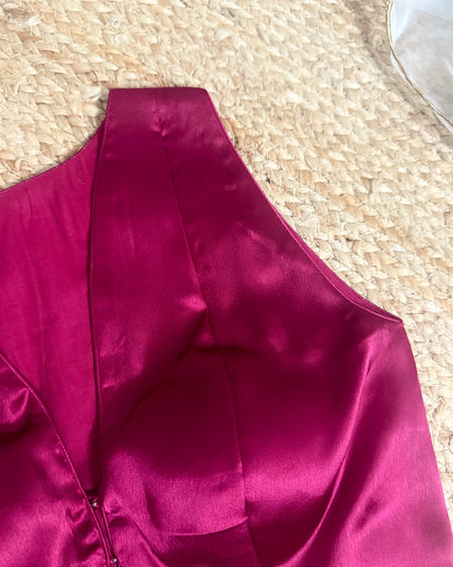 Satin Ruby Blouse