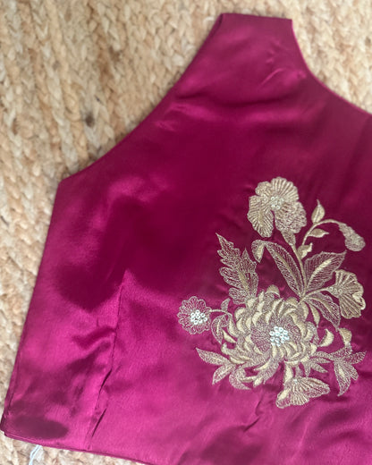 Satin Ruby Blouse