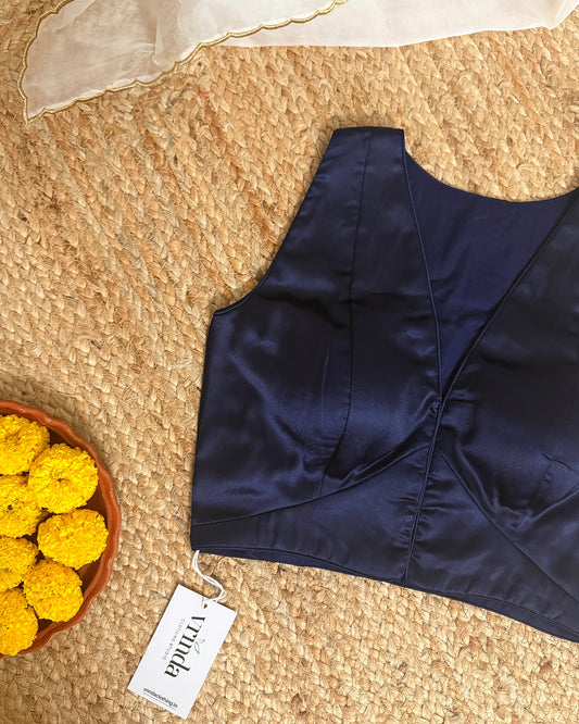 Satin Sapphire Blouse