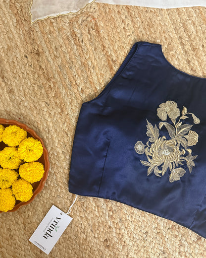 Satin Sapphire Blouse