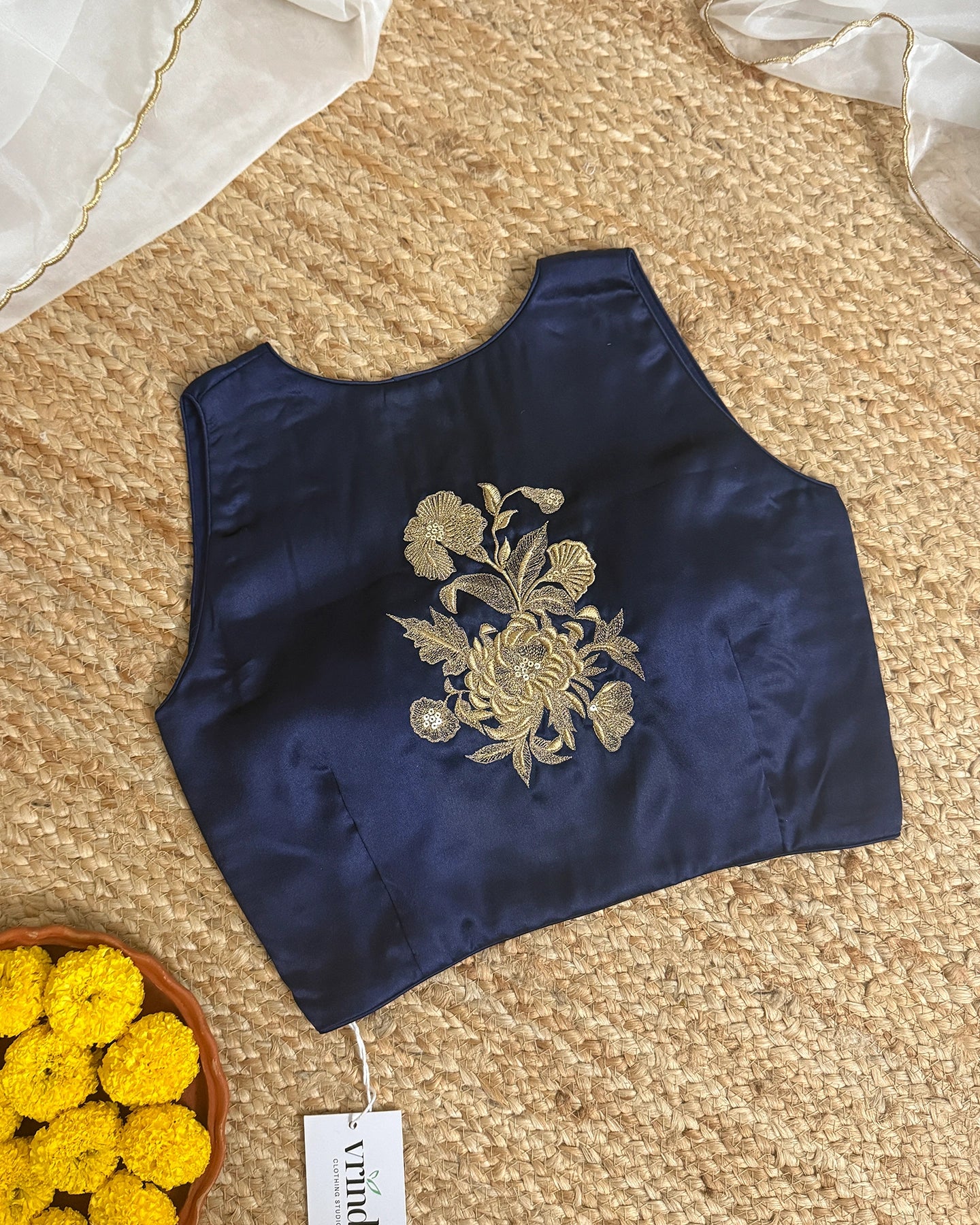 Satin Sapphire Blouse