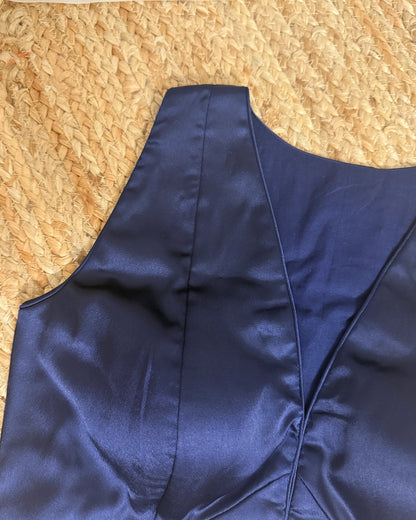 Satin Sapphire Blouse