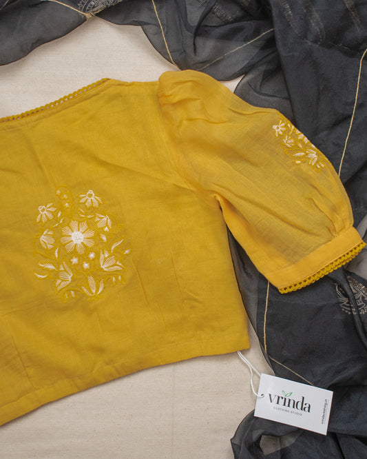 Sukhmani Mustard Blouse