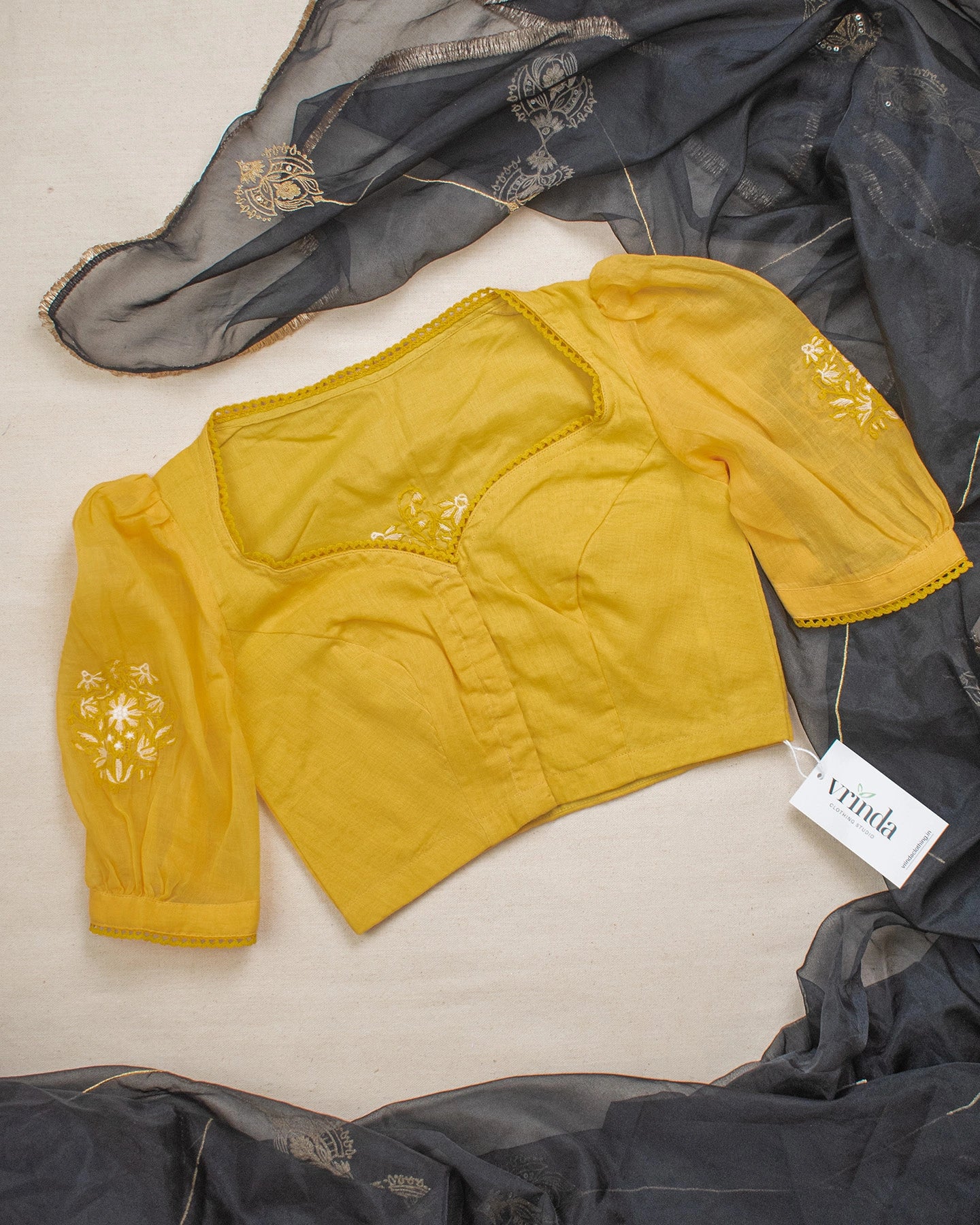 Sukhmani Mustard Blouse