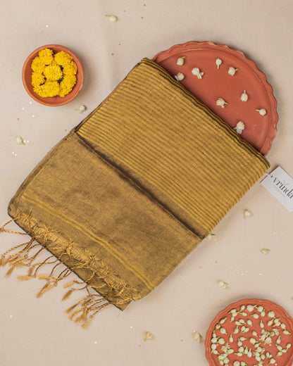 Swargini Bronze Handwoven Saree