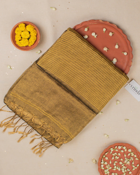 Swargini Bronze Handwoven Saree