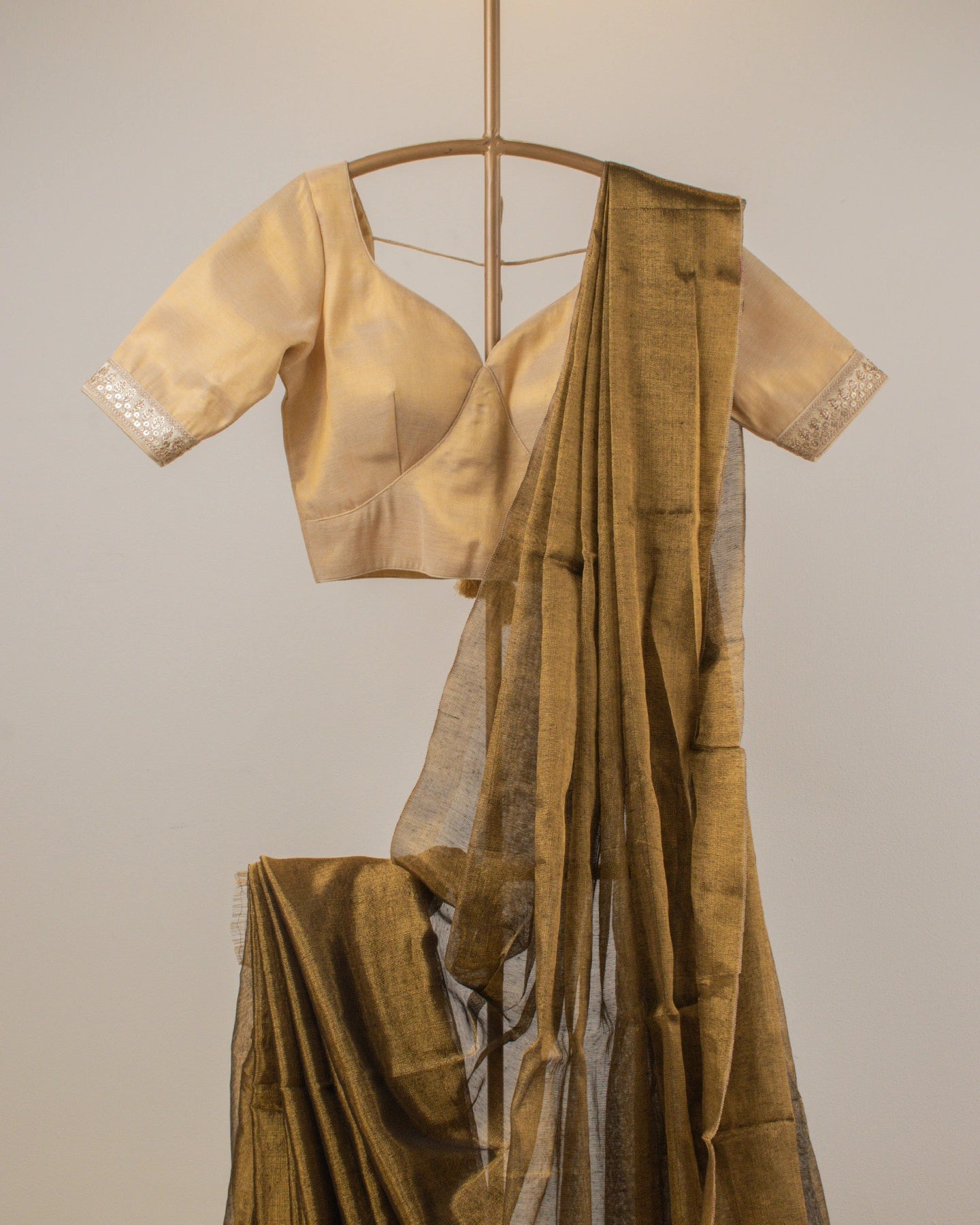 Swargini Bronze Handwoven Saree