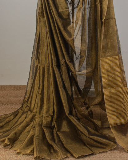 Swargini Bronze Handwoven Saree
