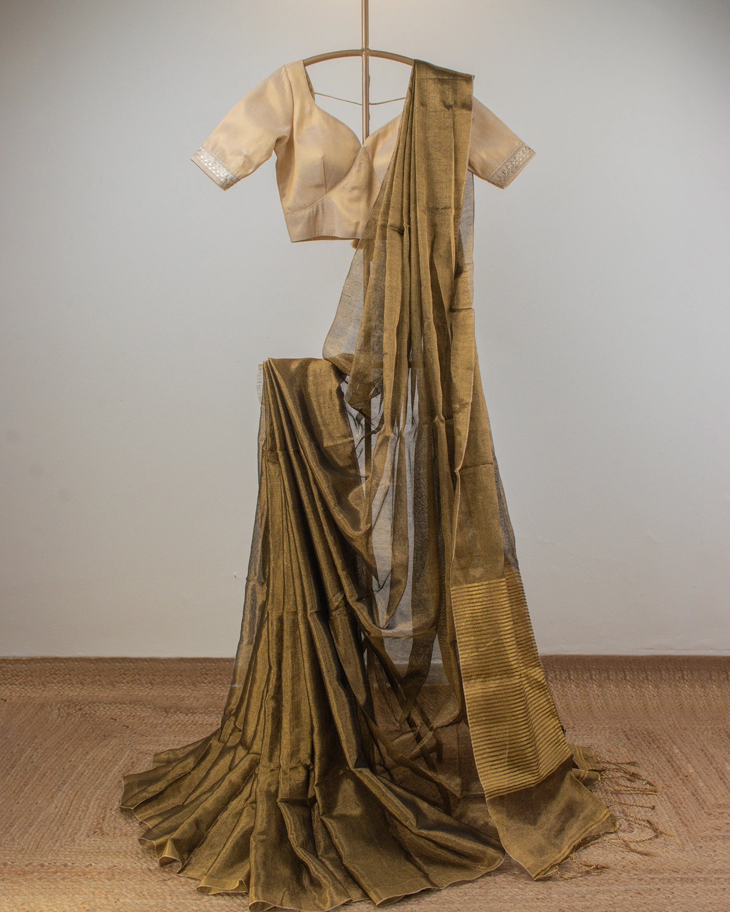Swargini Bronze Handwoven Saree