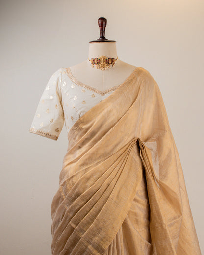Swargini Gold Handwoven Saree