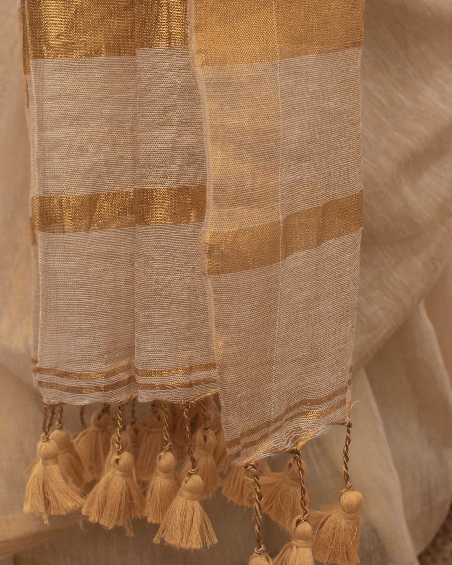 Swaragini Ivory Handwoven Saree