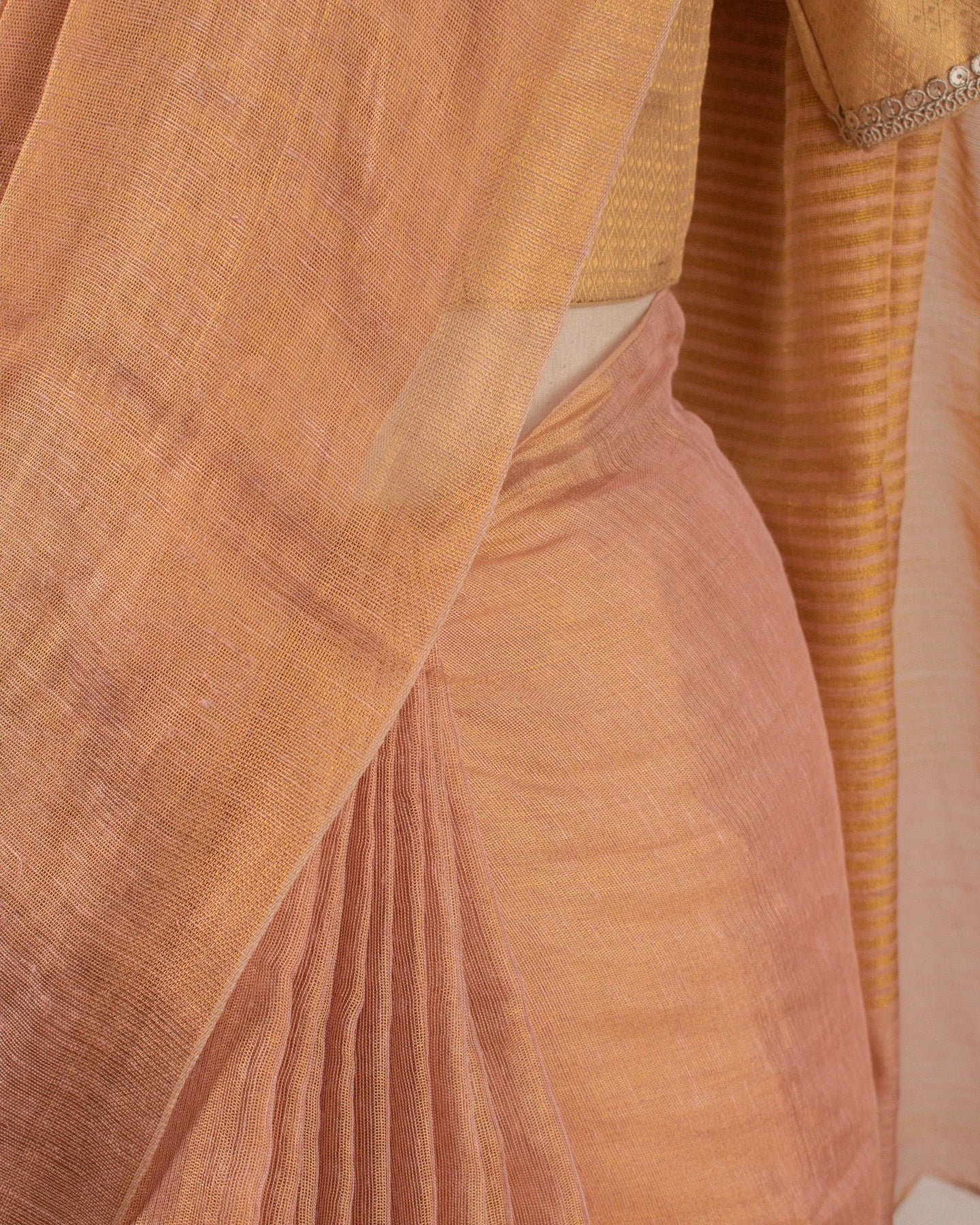 Swargini Rose Gold Handwoven Saree