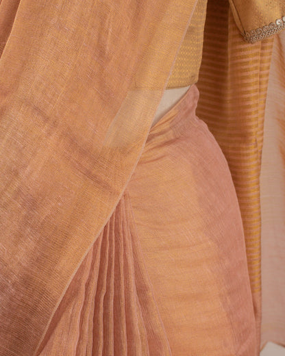 Swargini Rose Gold Handwoven Saree