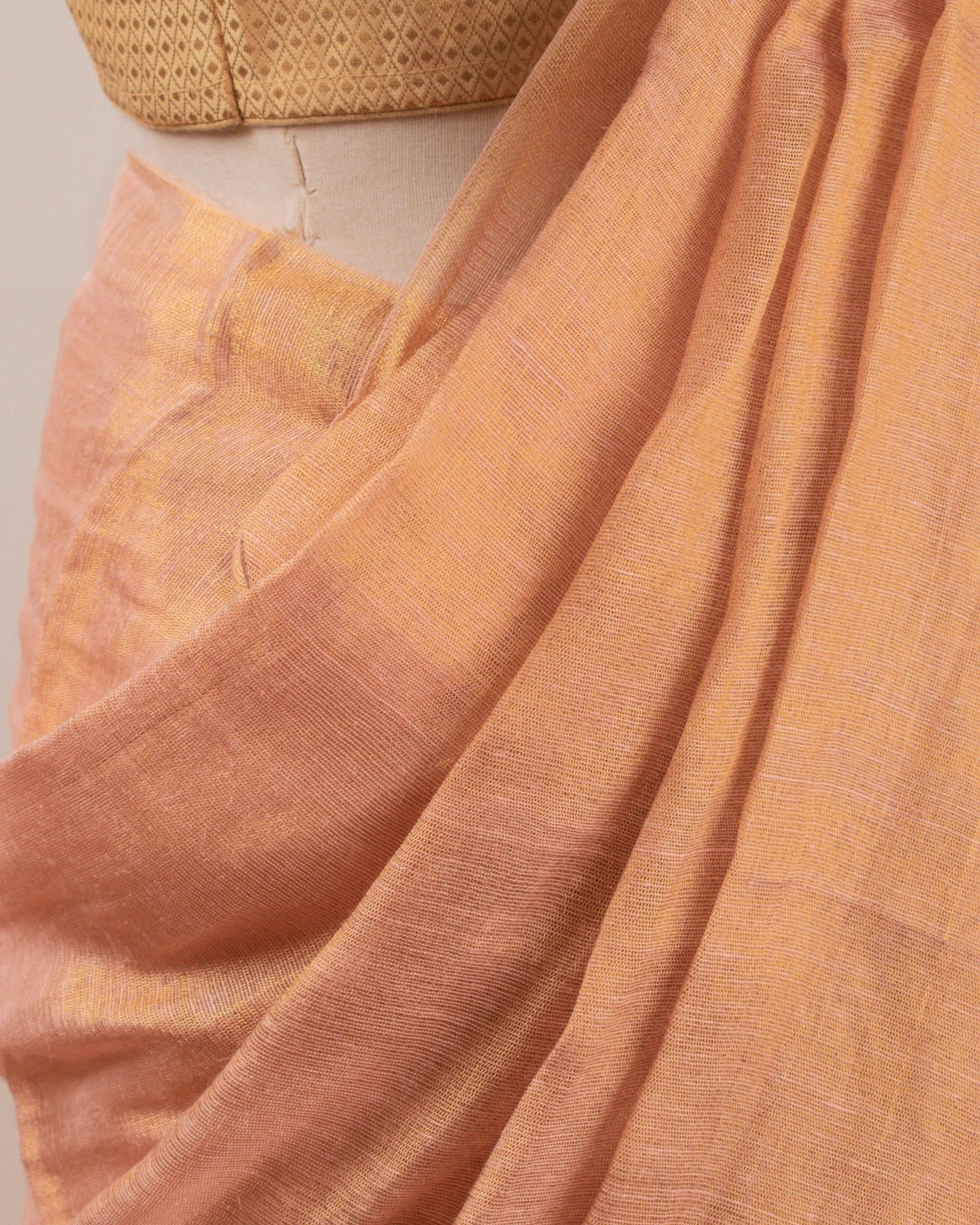 Swargini Rose Gold Handwoven Saree