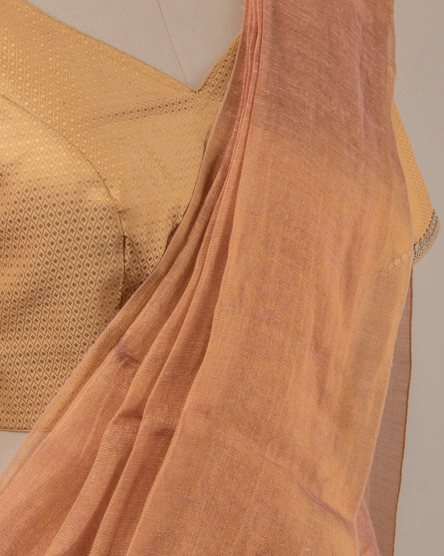 Swargini Rose Gold Handwoven Saree