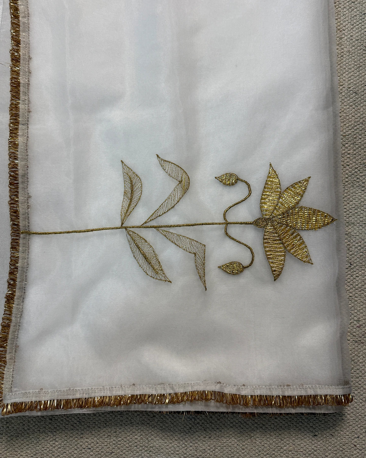 Sweta Padma Zari Saree