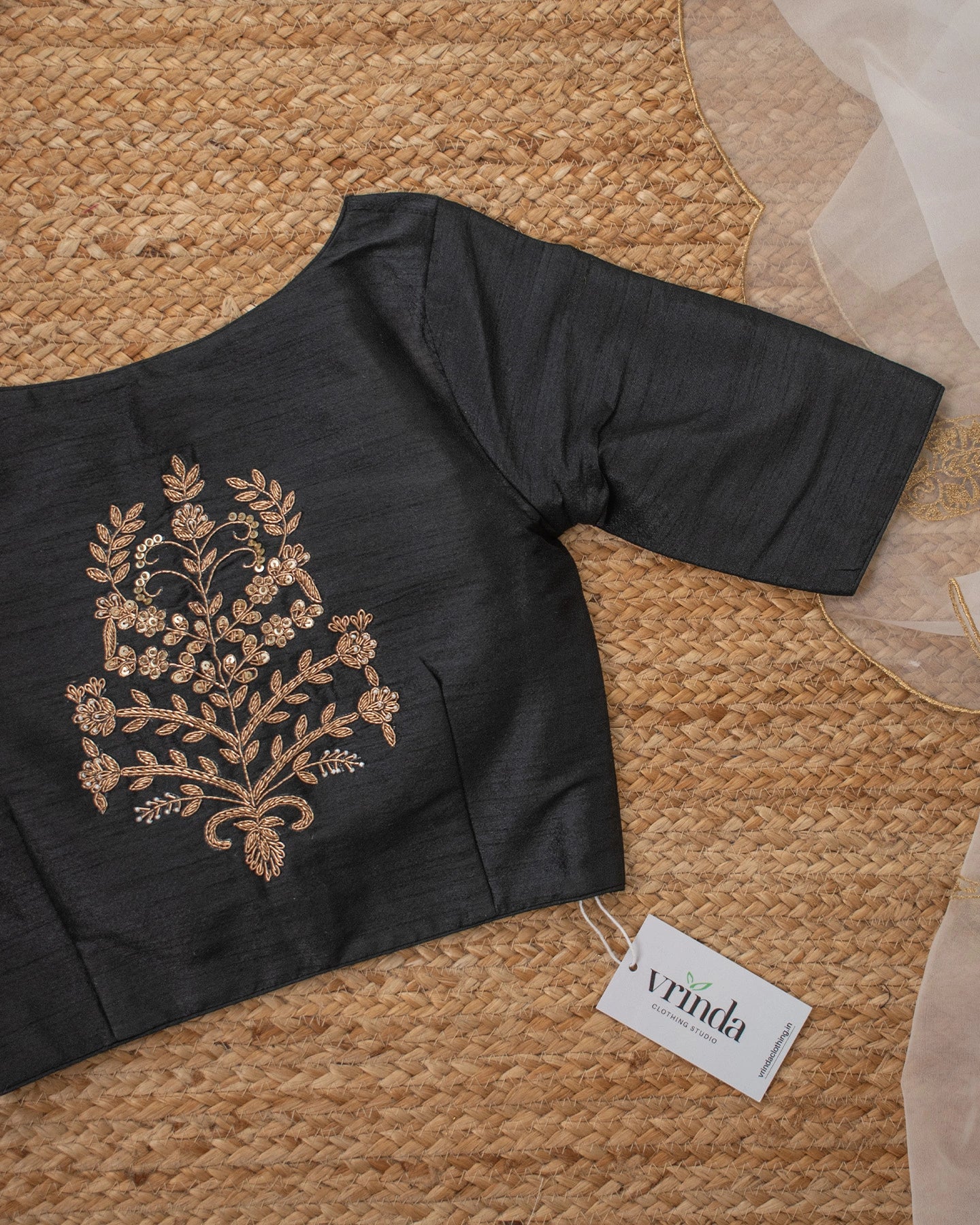 Tanjore Black Blouse
