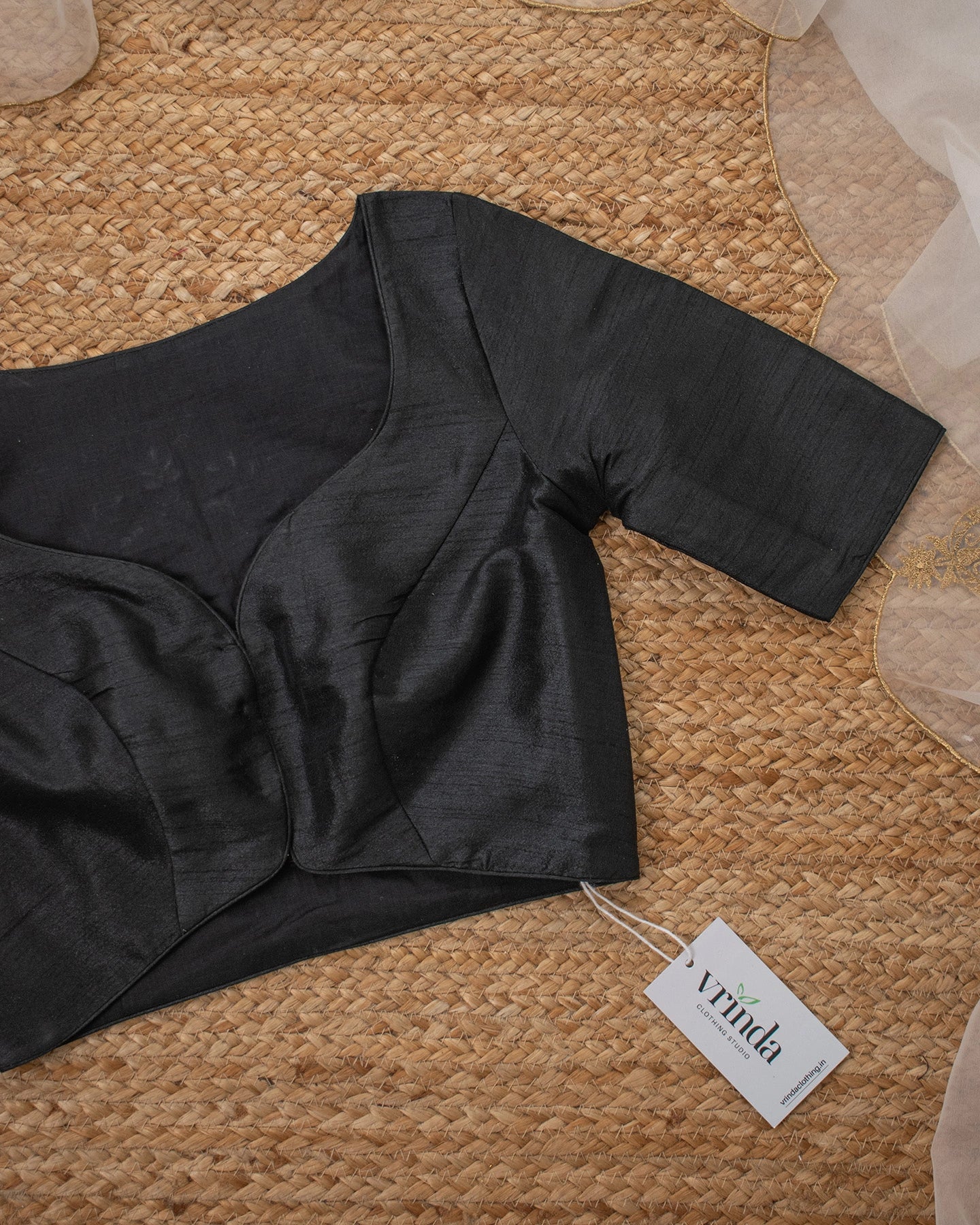 Tanjore Black Blouse