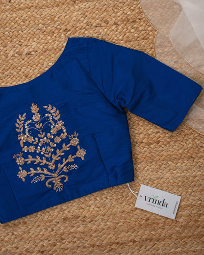 Tanjore Blue Blouse