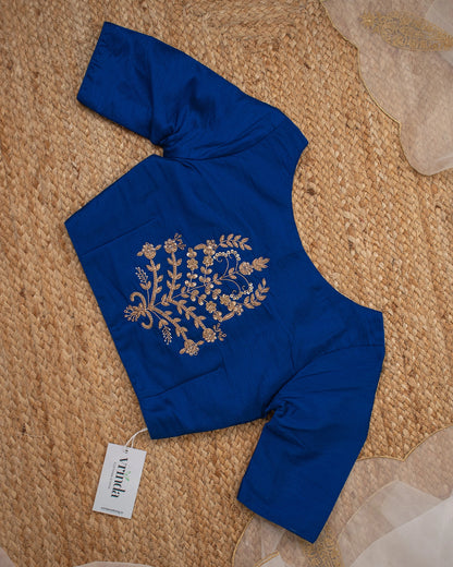 Tanjore Blue Blouse