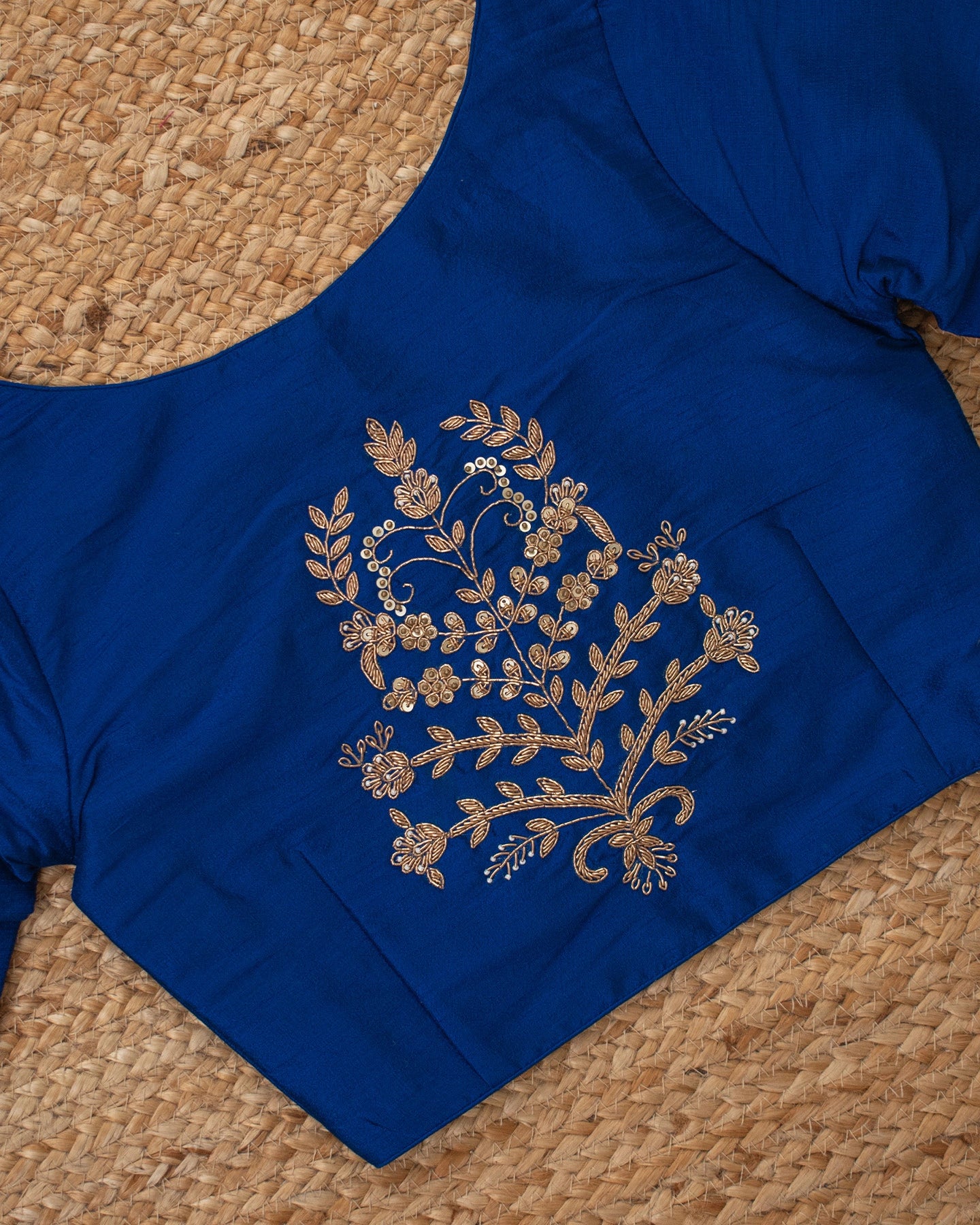 Tanjore Blue Blouse