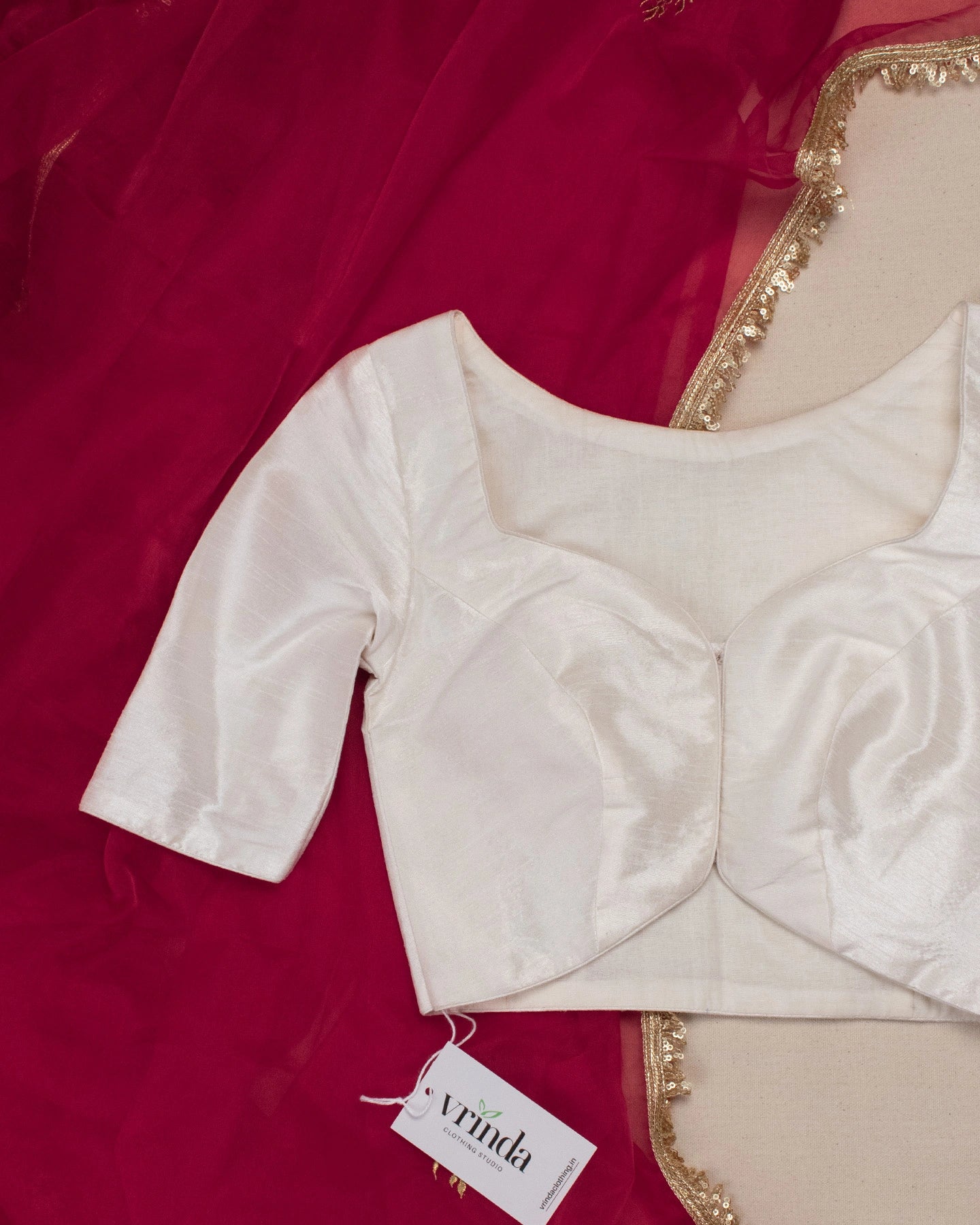 Tanjore Ivory Blouse