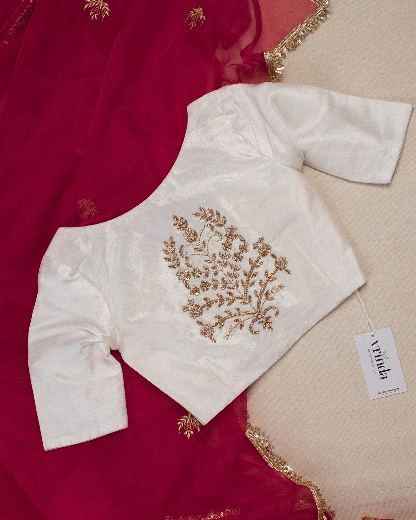 Tanjore Ivory Blouse