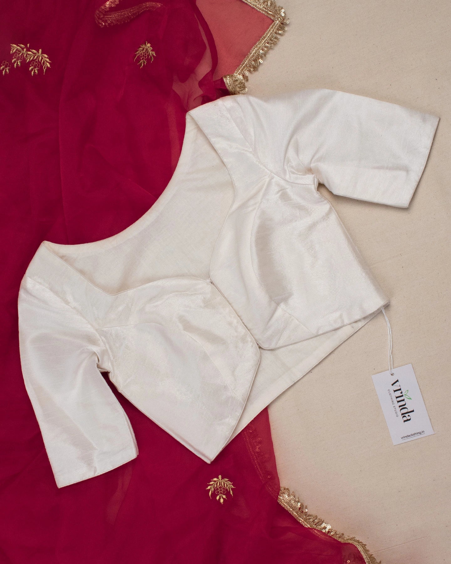 Tanjore Ivory Blouse