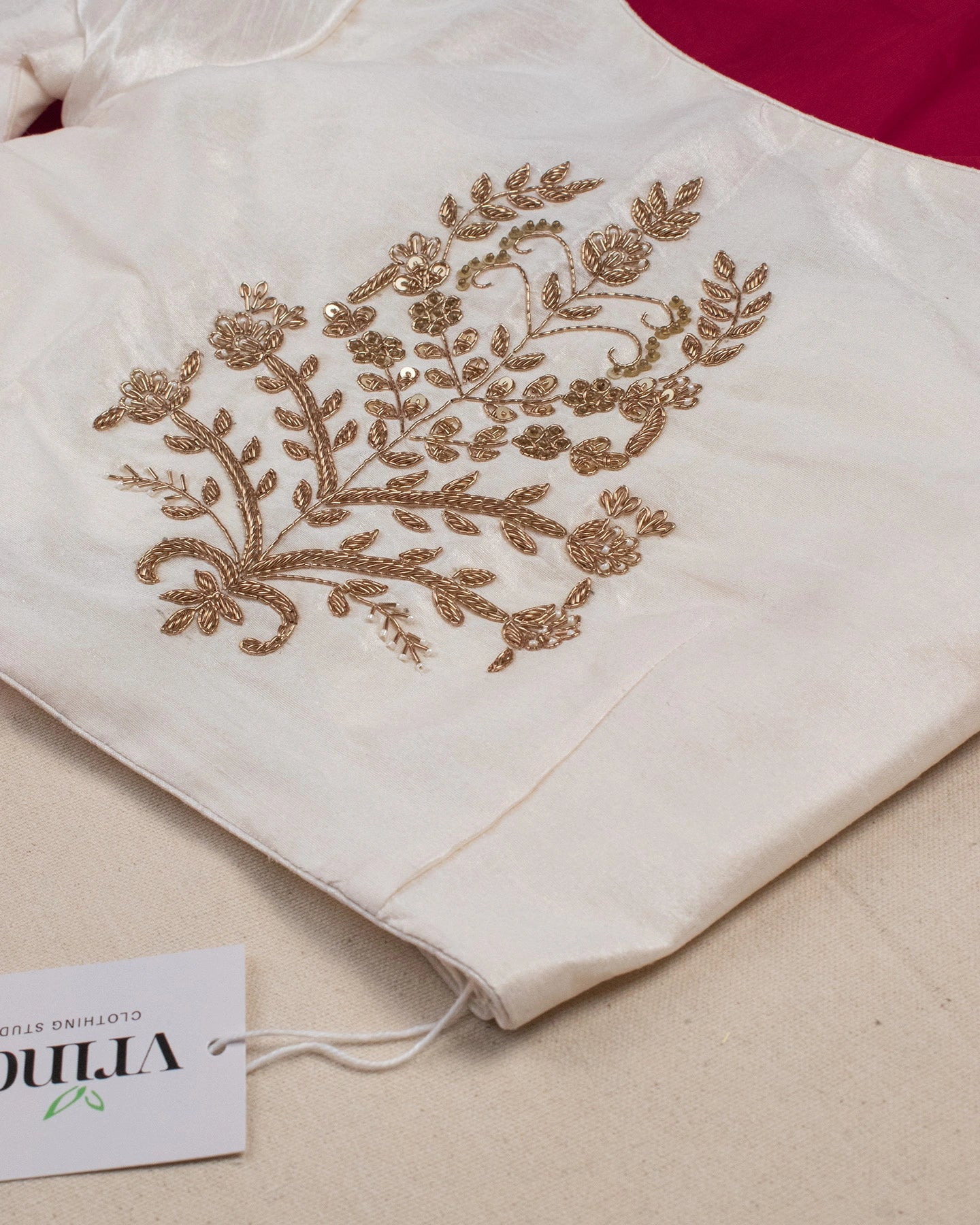 Tanjore Ivory Blouse