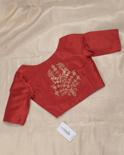 Tanjore Red Blouse