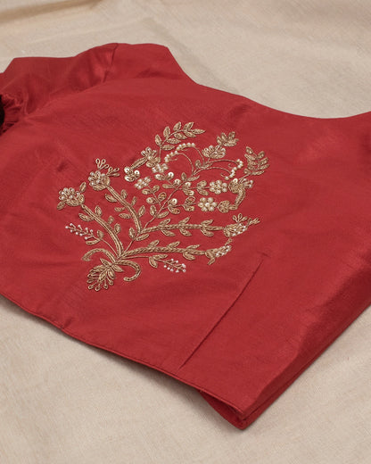 Tanjore Red Blouse
