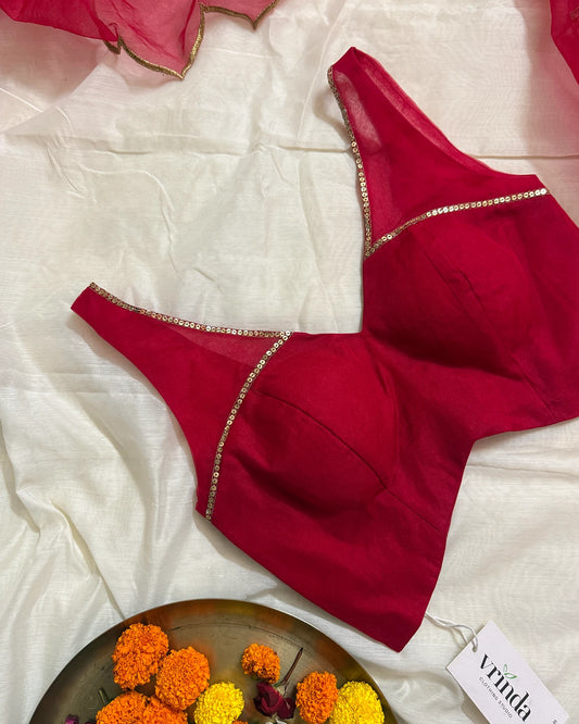 Tanuja Red Blouse