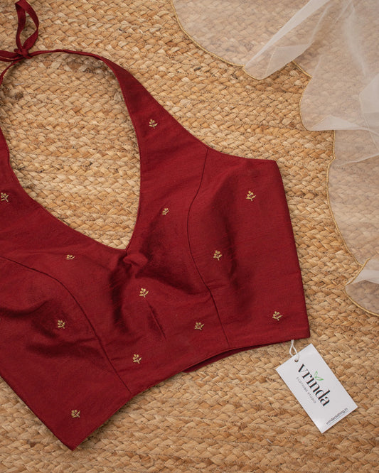 Tanusree Maroon Blouse