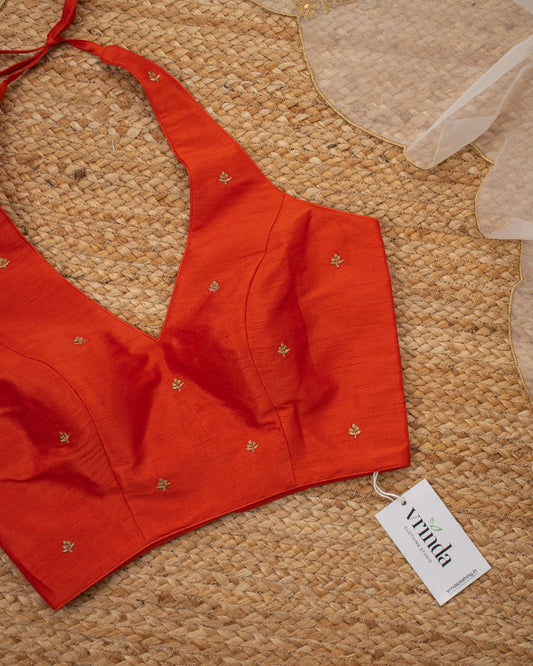 Tanusree Rust Orange Blouse