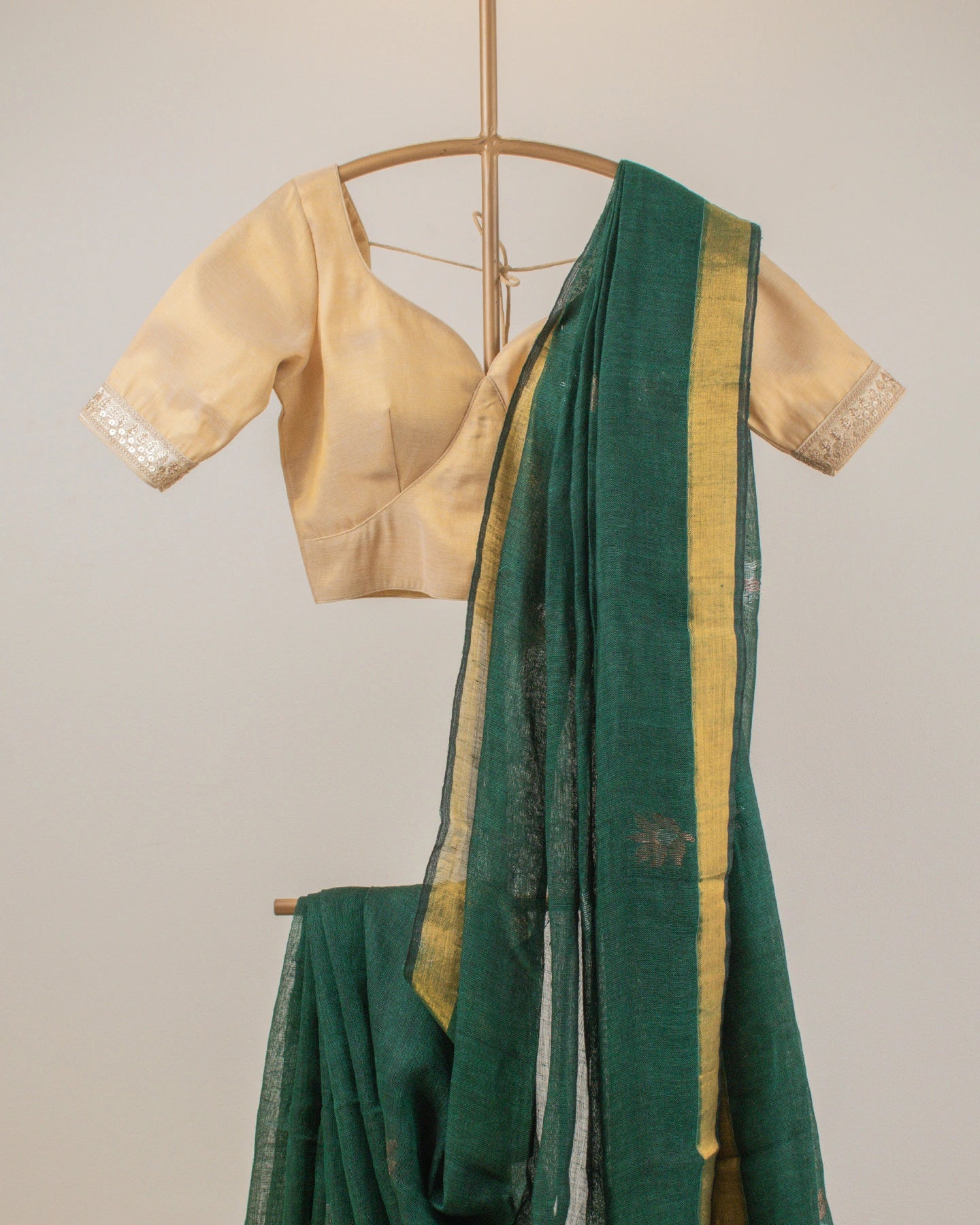 Tulip Floral Green Saree