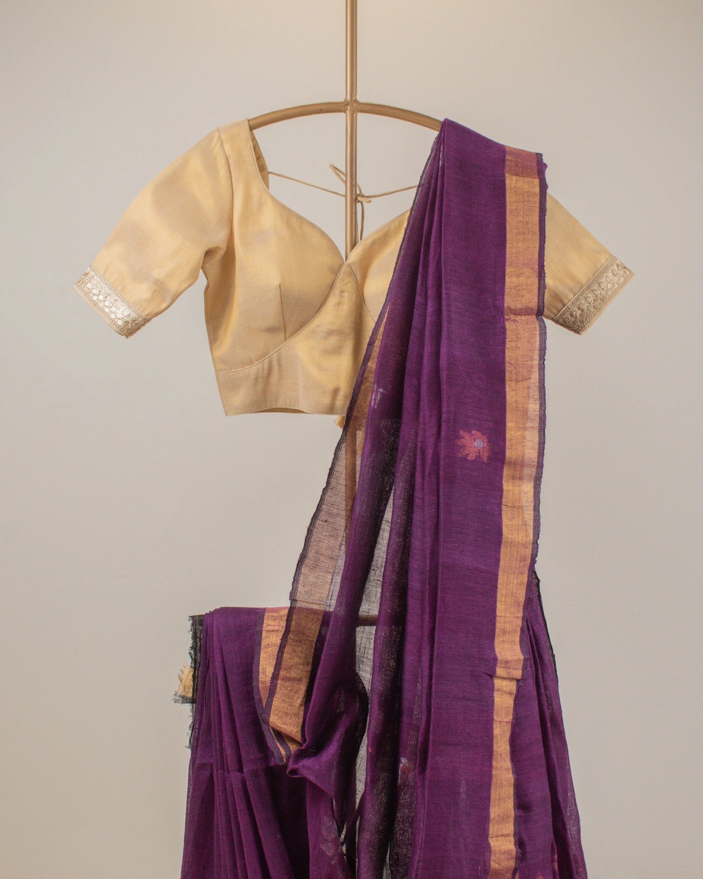 Tulip Floral Purple Saree
