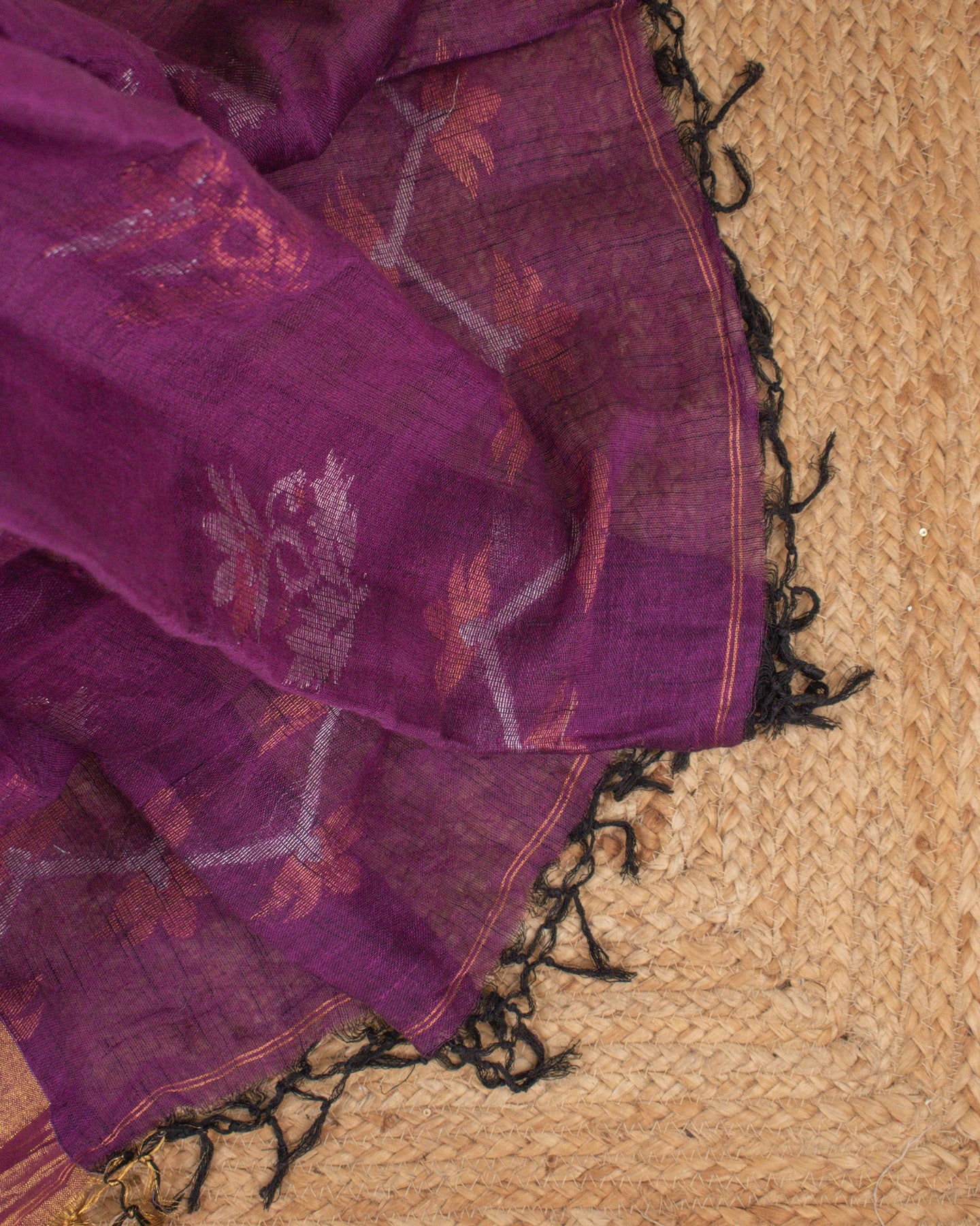 Tulip Floral Purple Saree