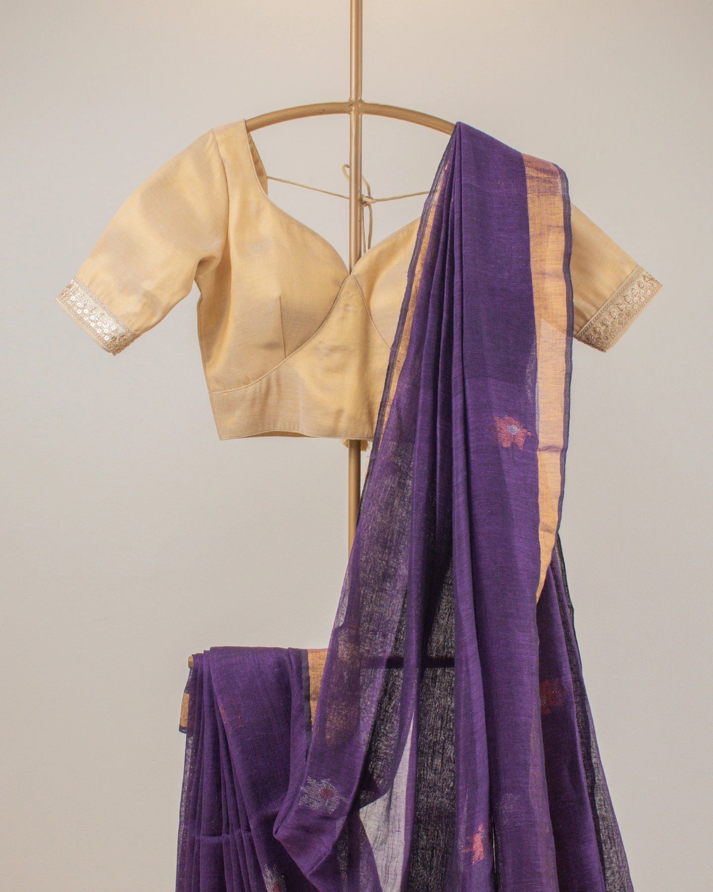 Tulip Floral Violet Saree