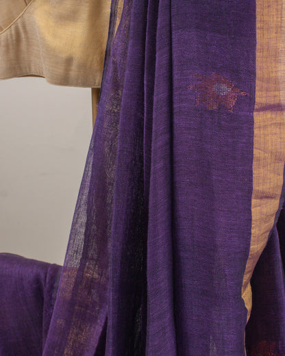 Tulip Floral Violet Saree