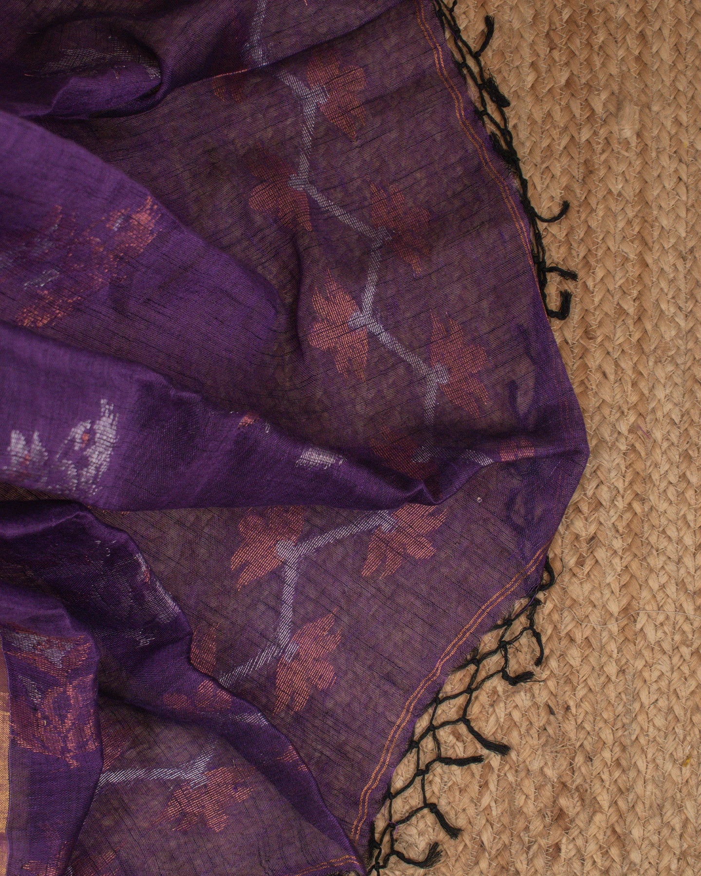 Tulip Floral Violet Saree