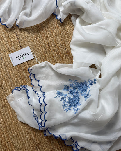 Vintage Blue Saree