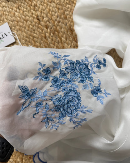 Vintage Blue Saree