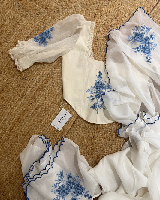 Vintage Summer Saree Blouse Combo