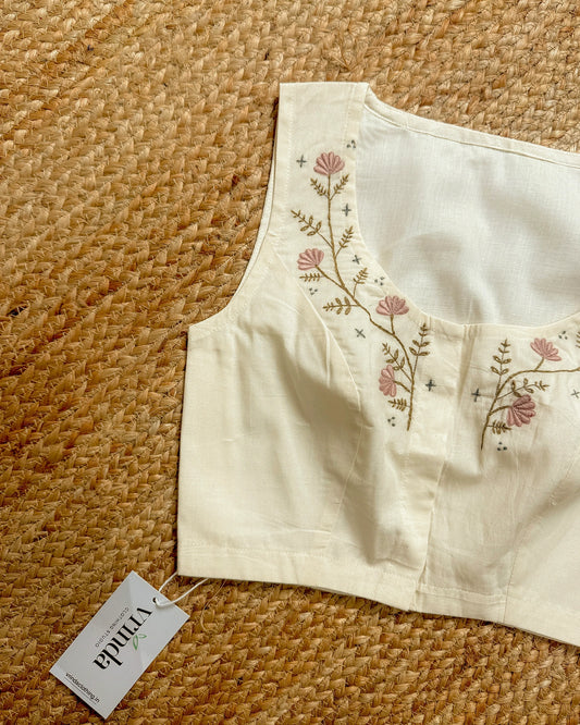 Wind Flower Beige Blouse
