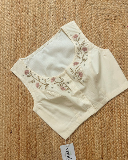 Wind Flower Beige Blouse