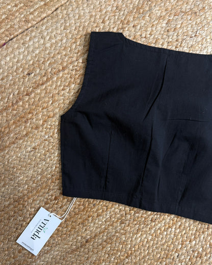 Wind Flower Black Blouse